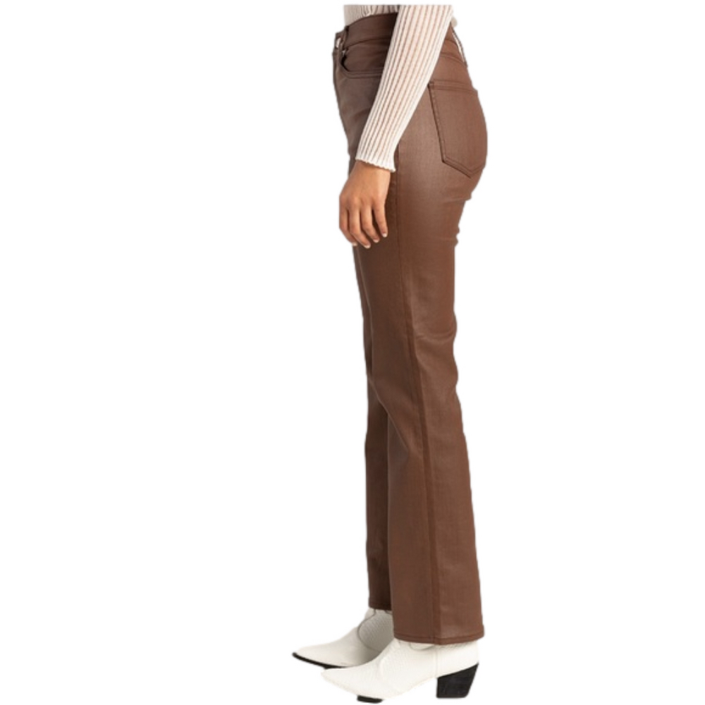 DAZE Sundaze coated jeans women’s size 31 high waisted, coated espresso NWT - Picture 16 of 16